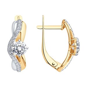 Серёжки Английские Фианит