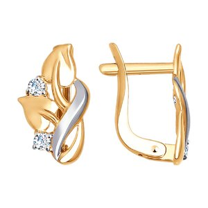 Серёжки Английские Фианит