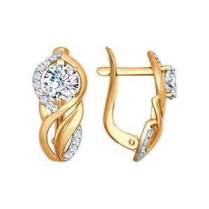 Серёжки Английские Фианит
