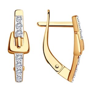 Серёжки Английские Фианит
