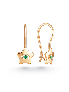 Серёжки Петельки Детские Фианит