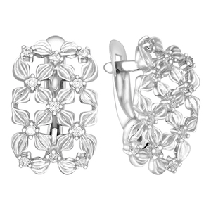 Серёжки Английские Фианит